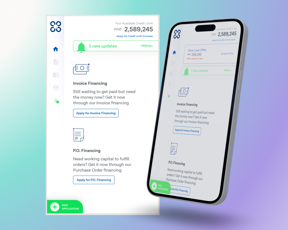 A sample dashboard UI in mobile